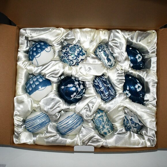 Frontgate Azure Adornment Ornaments, Set of 12 #185156 NIB - Picture 3 of 5